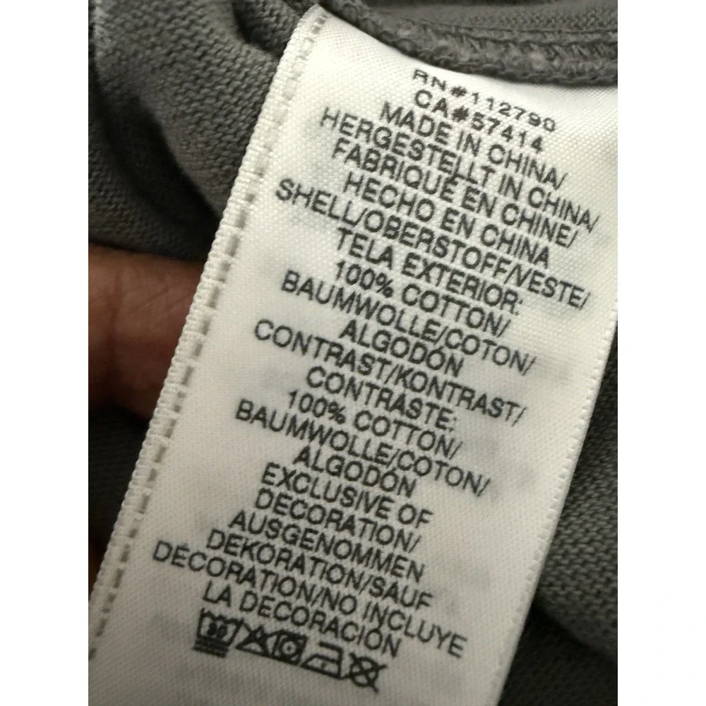 True Religion Men Varsity Tee Pullover Taupe XL Pocket‎ Side Zip Logo Streetwear